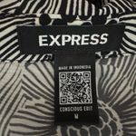 EXPRESS  Floral Ruffle Hem Oversized Shirt Dress Size Medium Photo 4