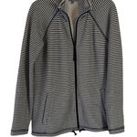 Talbots T by Women's Size XS Nautical Navy Blue Striped Full Zip Up Sweater Photo 0