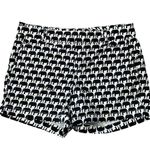 Banana Republic  Milly Black & White Overall Elephant Print Cotton Shorts Photo 1