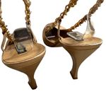 Larry Stuart Collection Elegant Gold Slingback Heels Luxury Size 8.5 Holiday Photo 5