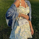 ZARA BNWT Pastel Floral Satin Sweetheart Ruffle Strap Mini Dress Photo 0