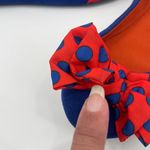 Bamboo  Fabric Ballet Flats Sz 7 UF Gators Polka Dot Bow Pinup Bold Tailgate Photo 8