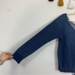 Cloth & Stone  Boatneck Ombré Navy Blue Sweatshirt Size Small Photo 4