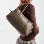 ASOS  - PASQ double strap medium shoulder bag - khaki olive green Photo 1