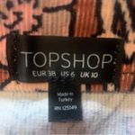 Topshop •  corduroy floral mini skirt brown pink size 6 Photo 3