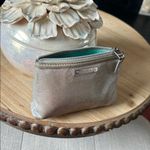 Tiffany & Co. Rare Silver Metallic Leather Mini Zip Pouch Photo 4
