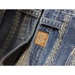 Wrangler  Rock 47 Low Rise Skinny Jeans Blue Western Grunge Embroidered Womens Photo 3