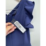 Rachael Roy Cropped Jumpsuit Womens Navy Ruffled Sleeves V Neck Blue Photo 6