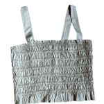 J.Crew Smocked Crop Tank Top Women’s Size Small NWT Tan Nude Photo 3