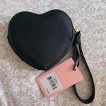 Juicy Couture New Black Love Mode Heart Zip Around Pouch Photo 2