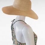 Nordstrom Magid Pink Pastel Metallic Silver Wide Brim Straw Hat Photo 4
