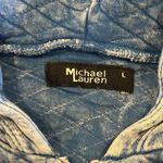 Michael Lauren Women’s Faded Blue Quilted Zip-up Hooded Sweatshirt/Pants - L Photo 5