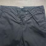 Nili Lotan Avery Lace Up Drop Crotch Cropped Black Pants Size 6 NL 2609988 Photo 3