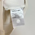 Reformation Raelynn Button Front Organic Cotton Knit Top in Bleach Size X-Large Photo 6