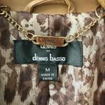 Dennis Basso Dennis by Faux Vegan Leather Blazer Jacket Lined Caramel Tan M Photo 6