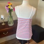 No Boundaries Striped Red Pink Blue White Women's Top New Photo 3