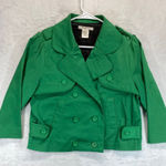 Vertigo Paris  Green Double Breasted Cropped Blazer Jacket Cotton‎ Blend Size M Photo 0