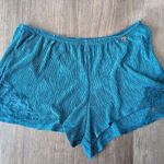 Midnight Bakery Minight Bakery Teal Pleated Shorts with Lace Trim Photo 0
