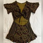 Free People  Bali Surf Date Romper Green/Burgundy Floral Photo 3