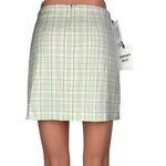 Aritzia NEW Sunday Best Tatiana Lola Green Plaid Slit Straight Mini Skirt Size 2 Photo 2