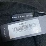 NEW S. Deer Womens Black Sleeveless Knit Asymmetric Button Up Cardigan Sweater S Photo 3