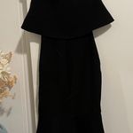 Likely Black Strapless Fitted Ruffle Hem Flounce Midi Conrad Dress Size 00 NWT Photo 6