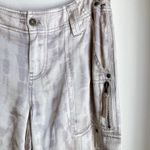 Anthropologie  Marrakech cream Beige Satin Silk Cargo Joggers 25 Photo 2