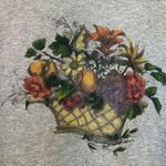 Lee Vintage  Sport Gray Sunflower Floral Bouquet Crewneck Sweatshirt Photo 5