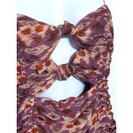 ZARA  Purple Mini Cocktail Dress Women S Cutout Front Chiffon Ruched Sexy NYE NWT Photo 2