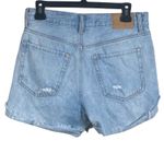Aeropostale Mom Shorts Women's Size 4 30x3 Cuffed Distressed High Rise Blue Photo 1