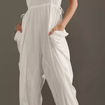 Anthropologie By The Bond White Jumpsuit Size L Photo 0