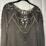 Gimmicks by BKE Gimmicks BKE Top Womens Size Small Crochet Cottagecore Long Sleeve Waffle Knit Photo 1