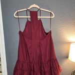 Free People  Red Asymmetrical Ruffled Tank Top Photo 1