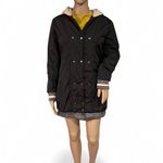 Maison Scotch La Femme Selon Marie Coat Size 2 Small Black w/Cream Sherpa Lined Photo 2