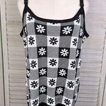 Torrid Jacquard Sweater Tank Top Springtime Check Deep Black/Cloud Dancer-2X Photo 0