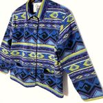 Chico's Anniversary Collection Southwestern Aztec Denim Jacket Size 2 or L Photo 4