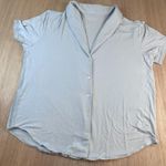 Victoria's Secret Victoria’s Secret Pajama Set Womens Large Gray Lace Trim Button Top & Shorts Photo 0