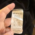 Milan Kiss NWOT Elegant Swiss Dot Black Ruffle Top Size L Photo 4