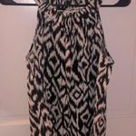 Kenar High Neck Black & White Printed Tank Photo 1