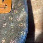 Dooney & Bourke black coated canvas shoulder bag with rainbow zipper Photo 8
