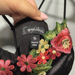 Speechless Black Dress with Red and Green Floral Embroidery Photo 1