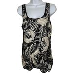 EXPRESS Exquisite Black and Gold Crochet Sequin Adorned Top EUC Size Small Photo 1