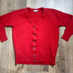 Madewell Vibrant Red Button-Up Cardigan 🍁🥮🍂 Photo 0