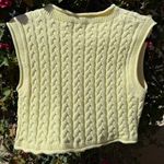 ZARA  Yellow Cable Knit Braided Vest Sleeveless Sweater Top Size Small S Photo 1