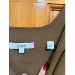 Vince Olive Ribbed Knit Tank Top XS Scoop Neck Minimalist Photo 1