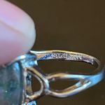 Greenish opal S925 silver ring size 5.25 Photo 7