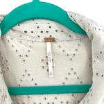 Free People Set The Tone Jumpsuit Eyelet Coveralls Ivory Cream Size US 12 Photo 12