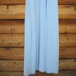 Mac Duggal  55035 Womens Blue High Neck Chiffon Gown with Bow Photo 9