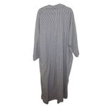 Zanzea  Loose Striped Button Maxi Shirt Dress Plus Size XXL Blue White Coastal Photo 2