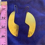 Large Gold Tone Abstract Puzzle Piece Photo 2